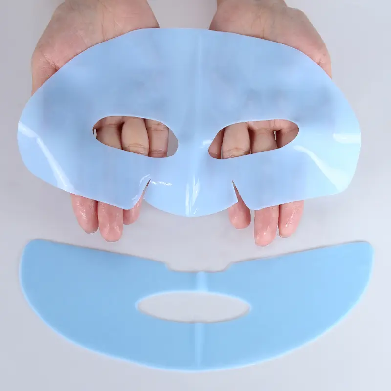 struttura-a-strati-della-maschera-al-collagene-coreana-blu. CALLA: maschera al collagene coreana con struttura a strati blu, produttore di prodotti per la cura della pelle con marchio privato