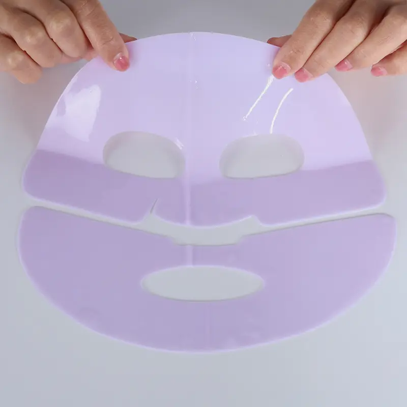Kollagen-Gesichtsmaske-OEM-Calla-Holding-Sheet CALLA – Lila Kollagen-Gesichtsmaske (OEM), mit getrennten Ober- und Unterteilen