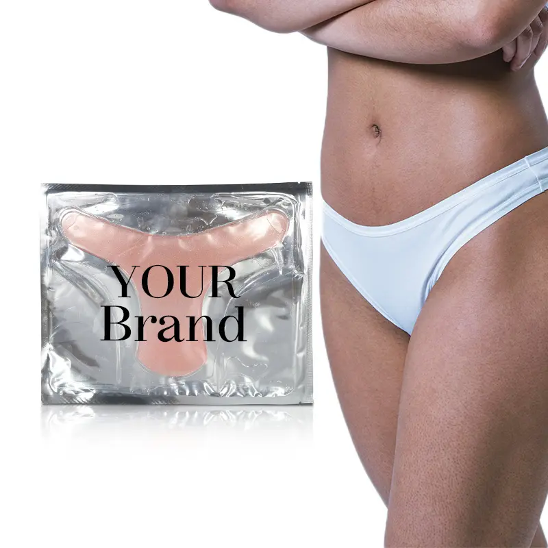 CALLA bikini mask for B2B OEM, T shape hydrogel patch in nude pink for intimate care