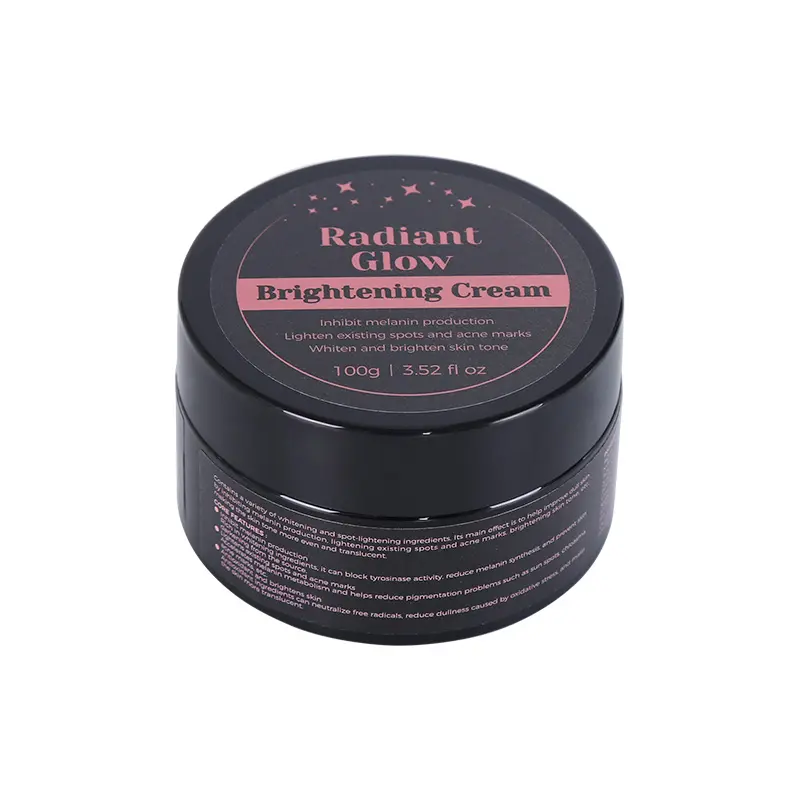 CALLA brightening cream in black jar packaging for private label skincare